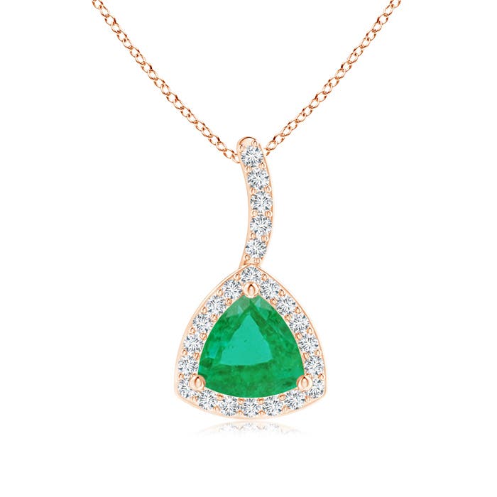 A - Emerald / 0.55 CT / 14 KT Rose Gold