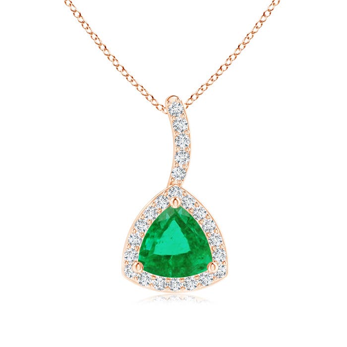 AA - Emerald / 0.55 CT / 14 KT Rose Gold