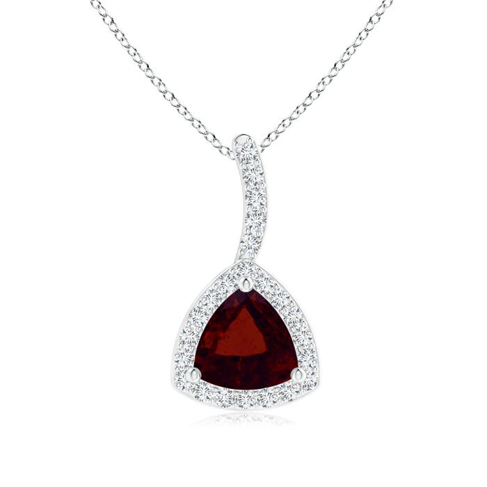 A - Garnet / 0.62 CT / 14 KT White Gold