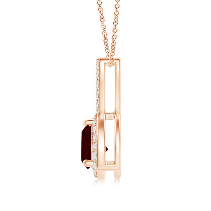 AA - Garnet / 0.62 CT / 14 KT Rose Gold