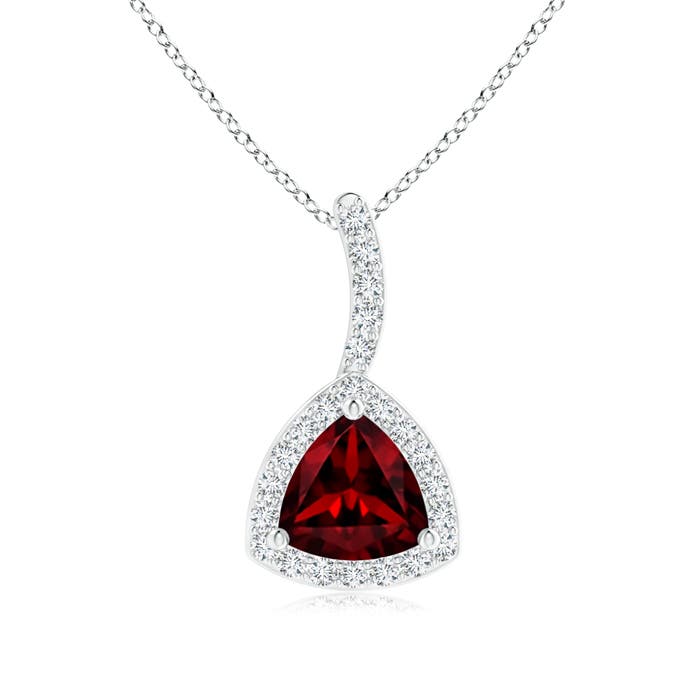 AAAA - Garnet / 0.62 CT / 14 KT White Gold