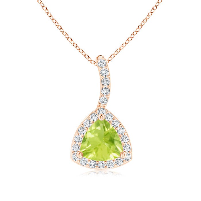 A - Peridot / 0.62 CT / 14 KT Rose Gold