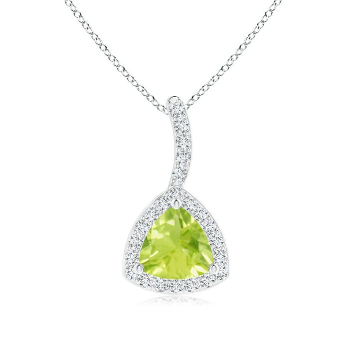 A - Peridot / 0.62 CT / 14 KT White Gold