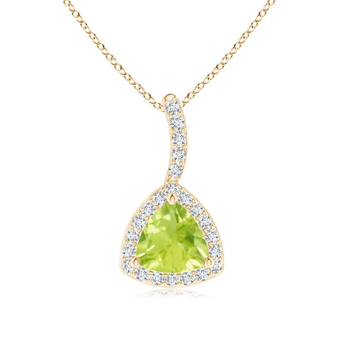 A - Peridot / 0.62 CT / 14 KT Yellow Gold