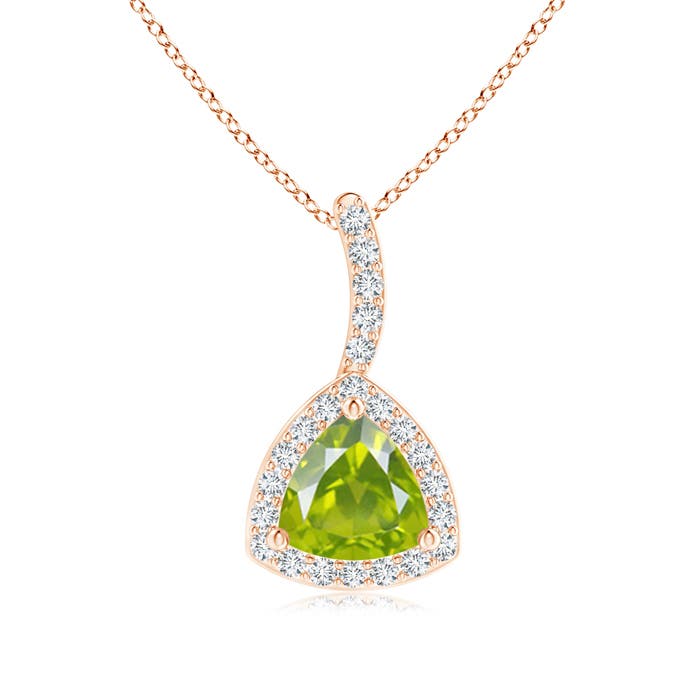 AA - Peridot / 0.62 CT / 14 KT Rose Gold