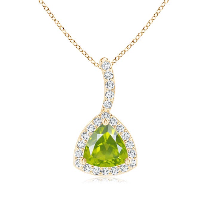 AA - Peridot / 0.62 CT / 14 KT Yellow Gold