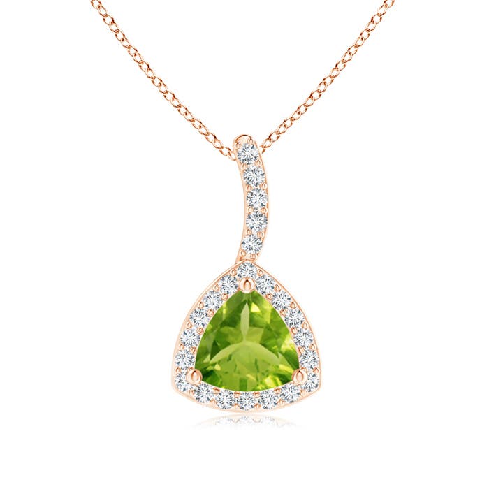 AAA - Peridot / 0.62 CT / 14 KT Rose Gold