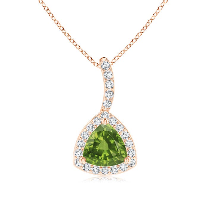 AAAA - Peridot / 0.62 CT / 14 KT Rose Gold