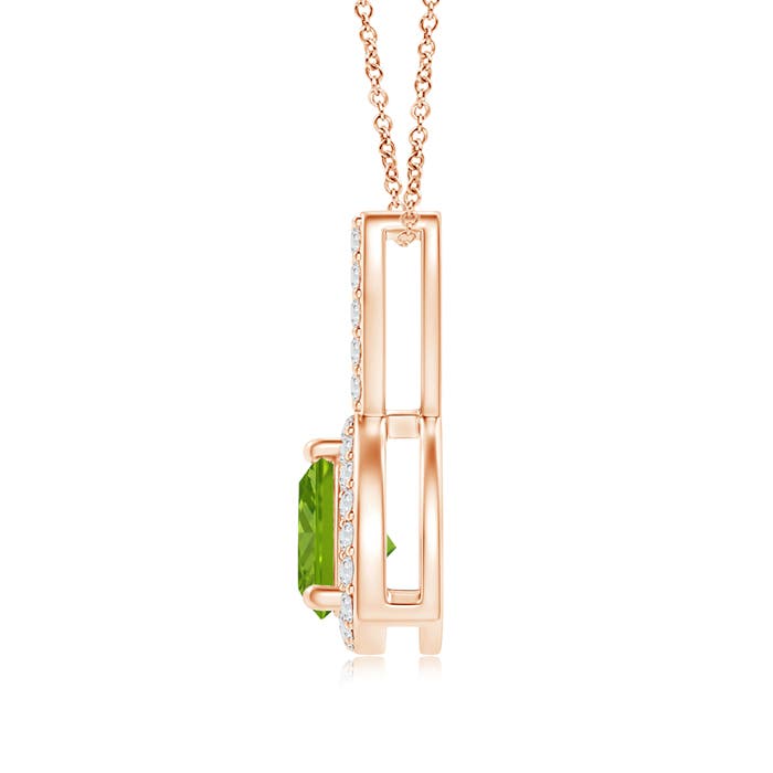 AAAA - Peridot / 0.62 CT / 14 KT Rose Gold