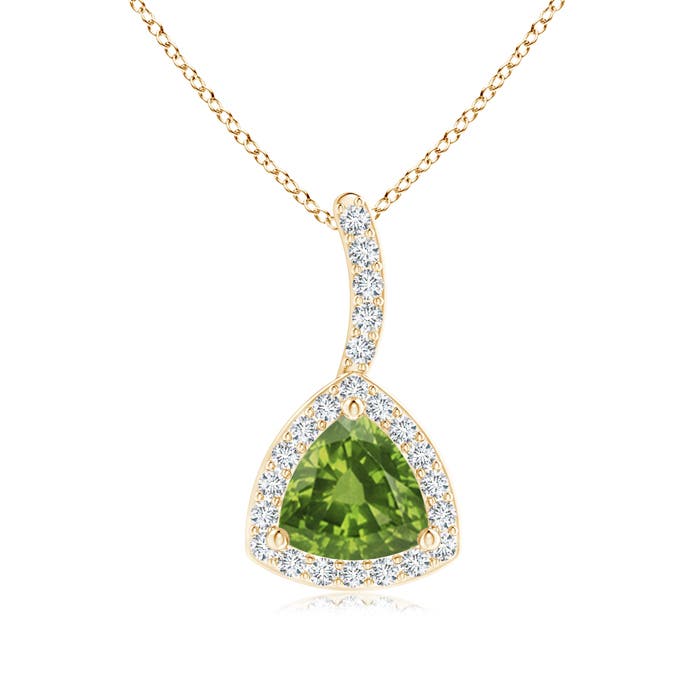 AAAA - Peridot / 0.62 CT / 14 KT Yellow Gold