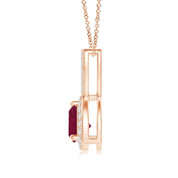 A - Ruby / 0.67 CT / 14 KT Rose Gold