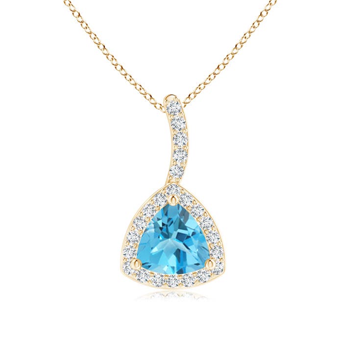 AAA - Swiss Blue Topaz / 0.62 CT / 14 KT Yellow Gold