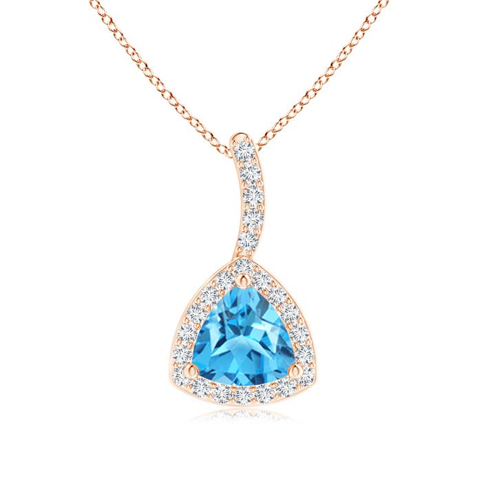 AAAA - Swiss Blue Topaz / 0.62 CT / 14 KT Rose Gold