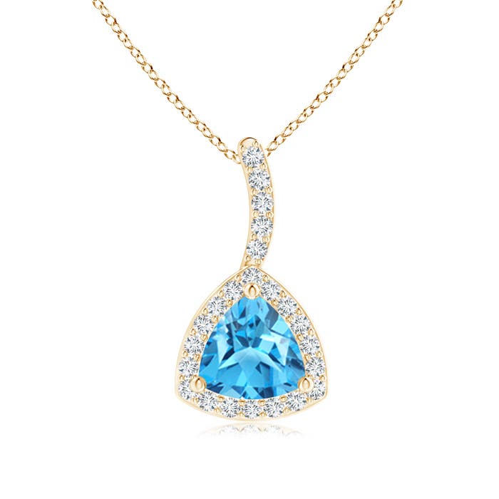 AAAA - Swiss Blue Topaz / 0.62 CT / 14 KT Yellow Gold