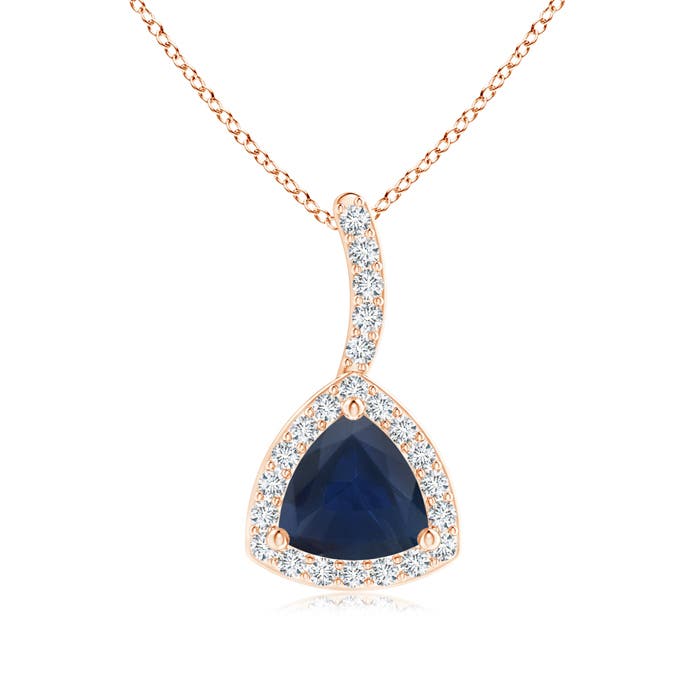 A - Blue Sapphire / 0.62 CT / 14 KT Rose Gold