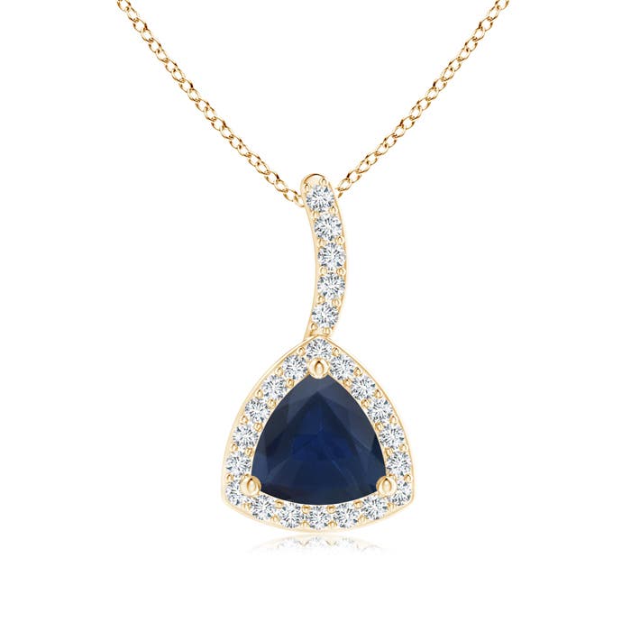 A - Blue Sapphire / 0.62 CT / 14 KT Yellow Gold