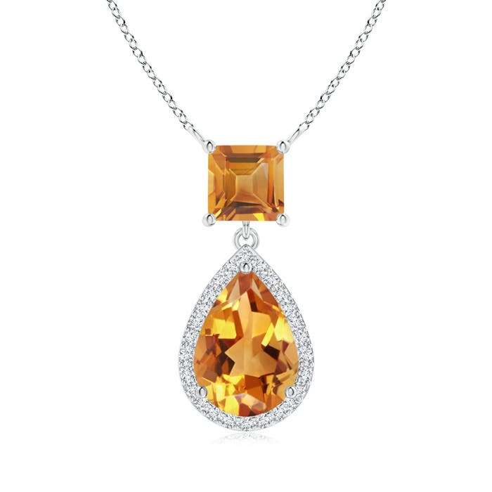 AA - Citrine / 2.63 CT / 14 KT White Gold