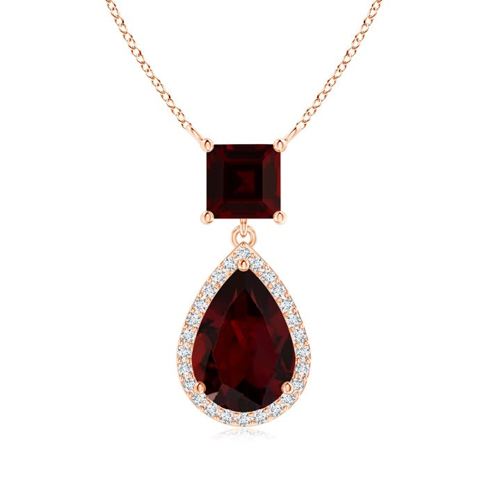 A - Garnet / 2.98 CT / 14 KT Rose Gold