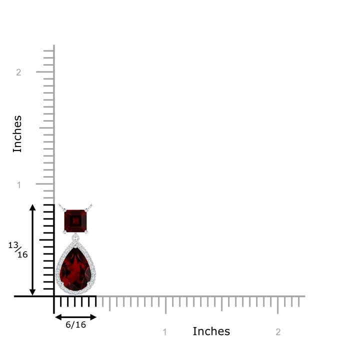 AA - Garnet / 2.98 CT / 14 KT White Gold