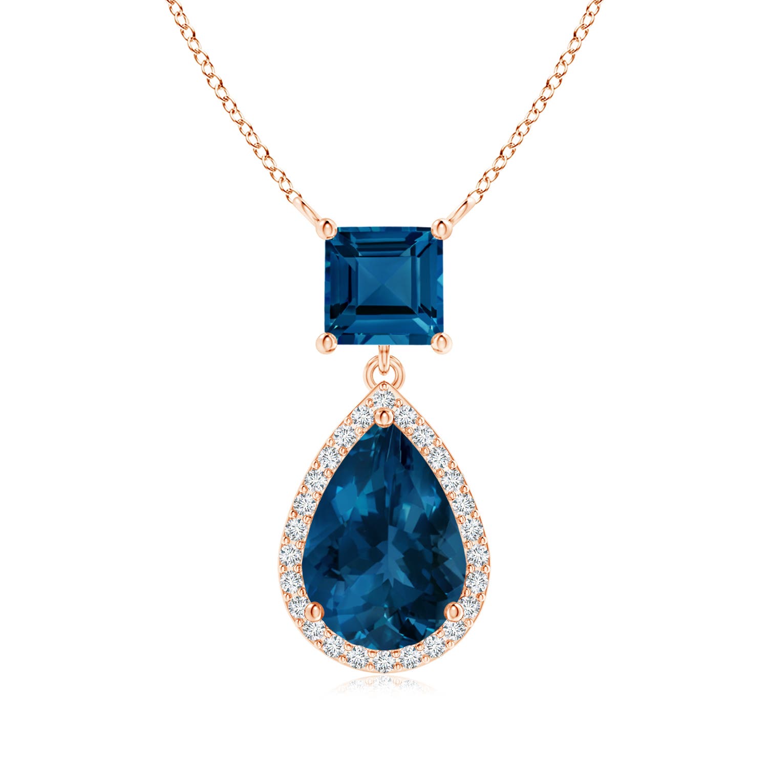 AAA - London Blue Topaz / 3.18 CT / 14 KT Rose Gold