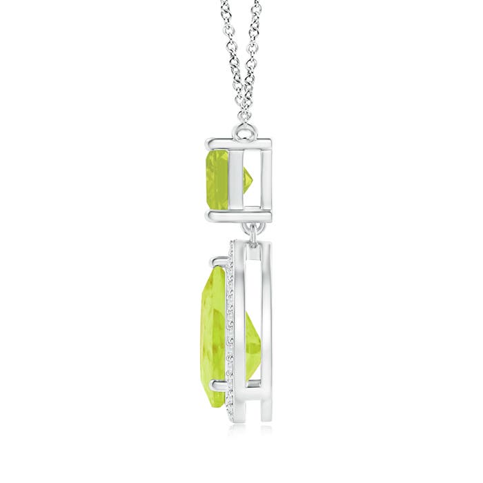 A - Peridot / 2.68 CT / 14 KT White Gold