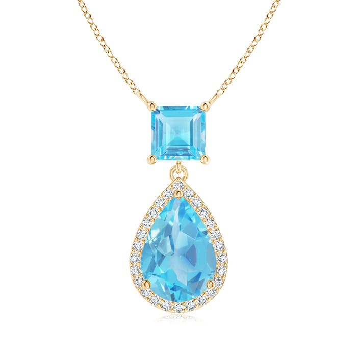 AA - Swiss Blue Topaz / 3.18 CT / 14 KT Yellow Gold