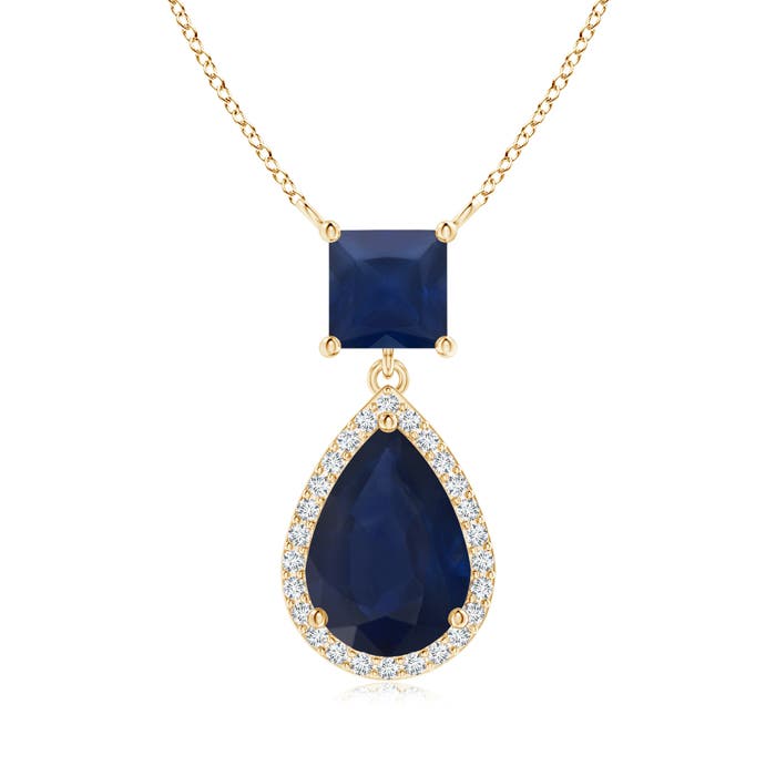 A - Blue Sapphire / 3.23 CT / 14 KT Yellow Gold