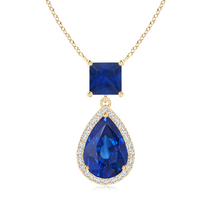 AAA - Blue Sapphire / 3.23 CT / 14 KT Yellow Gold