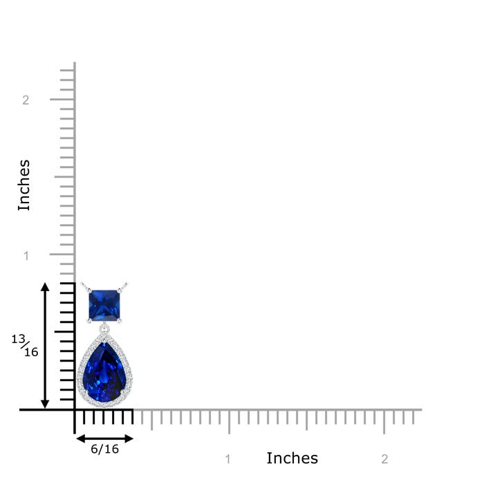 AAAA - Blue Sapphire / 3.23 CT / 14 KT White Gold