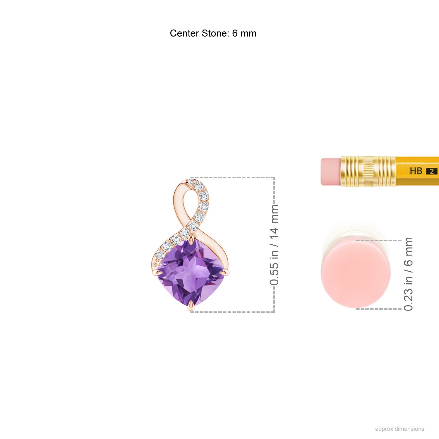 A - Amethyst / 0.84 CT / 14 KT Rose Gold