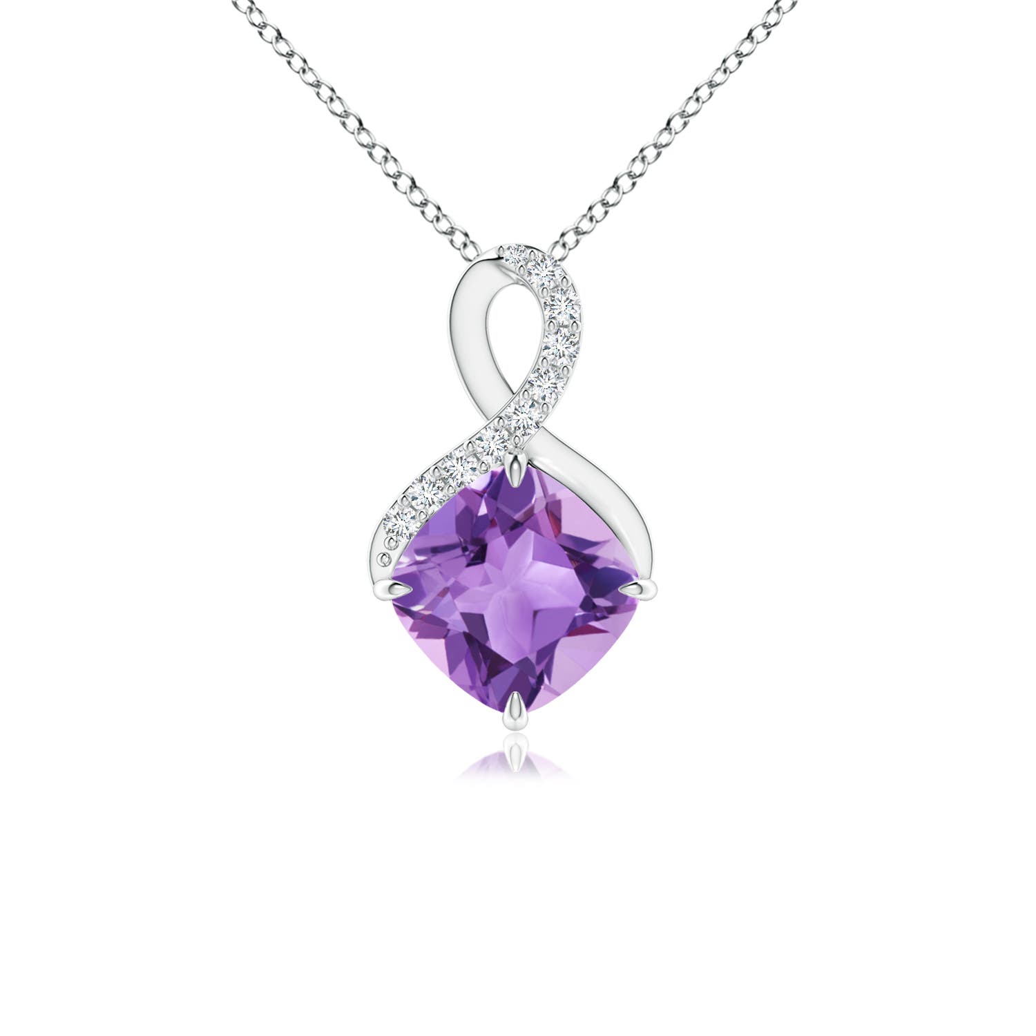 A - Amethyst / 0.84 CT / 14 KT White Gold