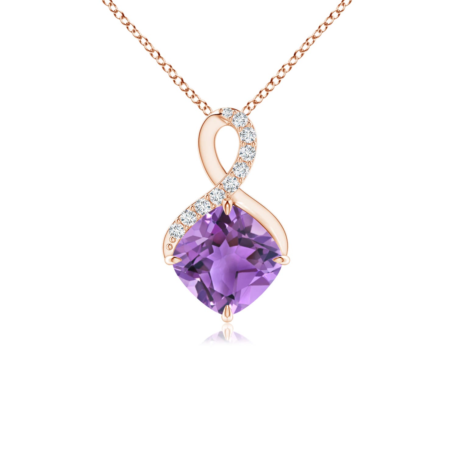 AA - Amethyst / 0.84 CT / 14 KT Rose Gold