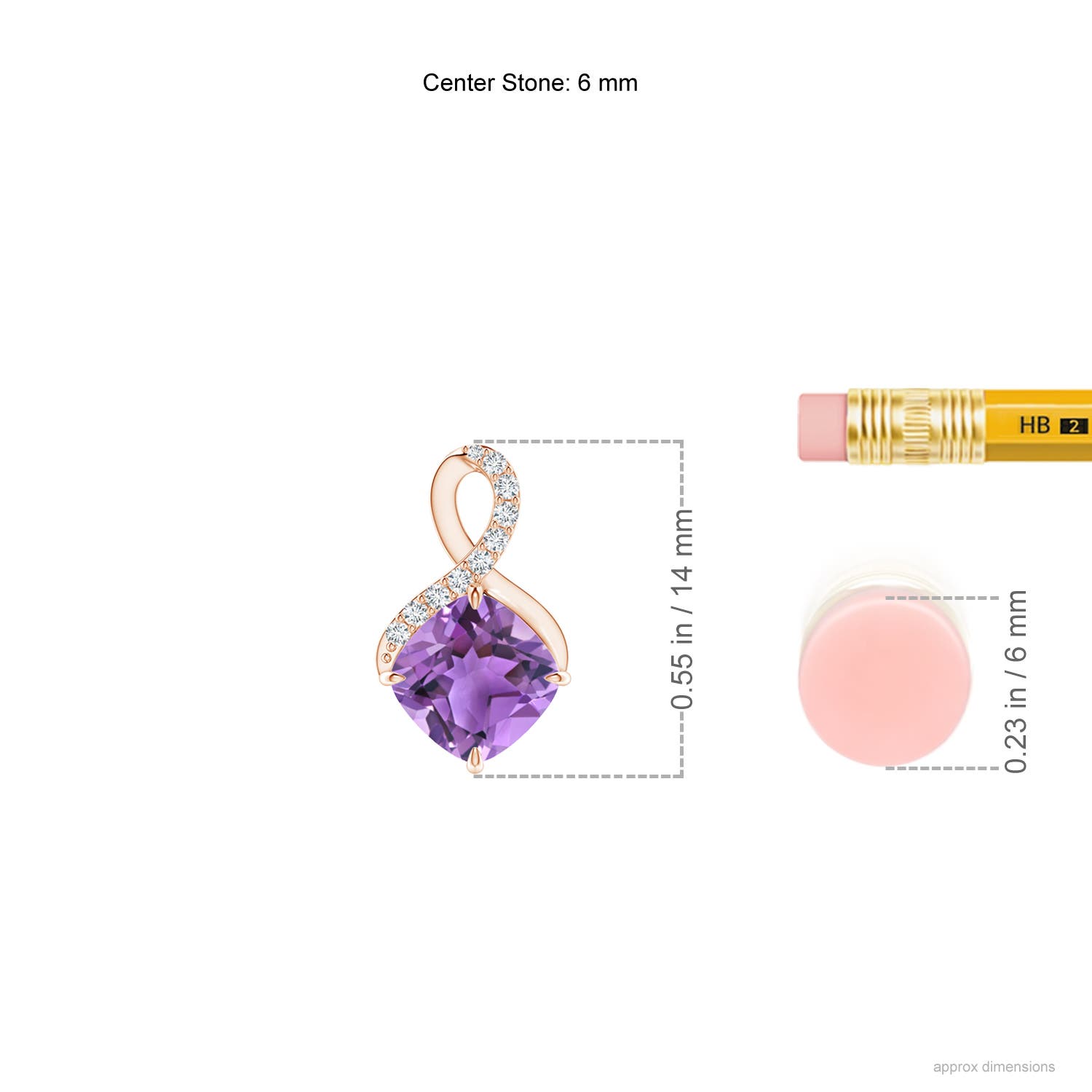 AA - Amethyst / 0.84 CT / 14 KT Rose Gold