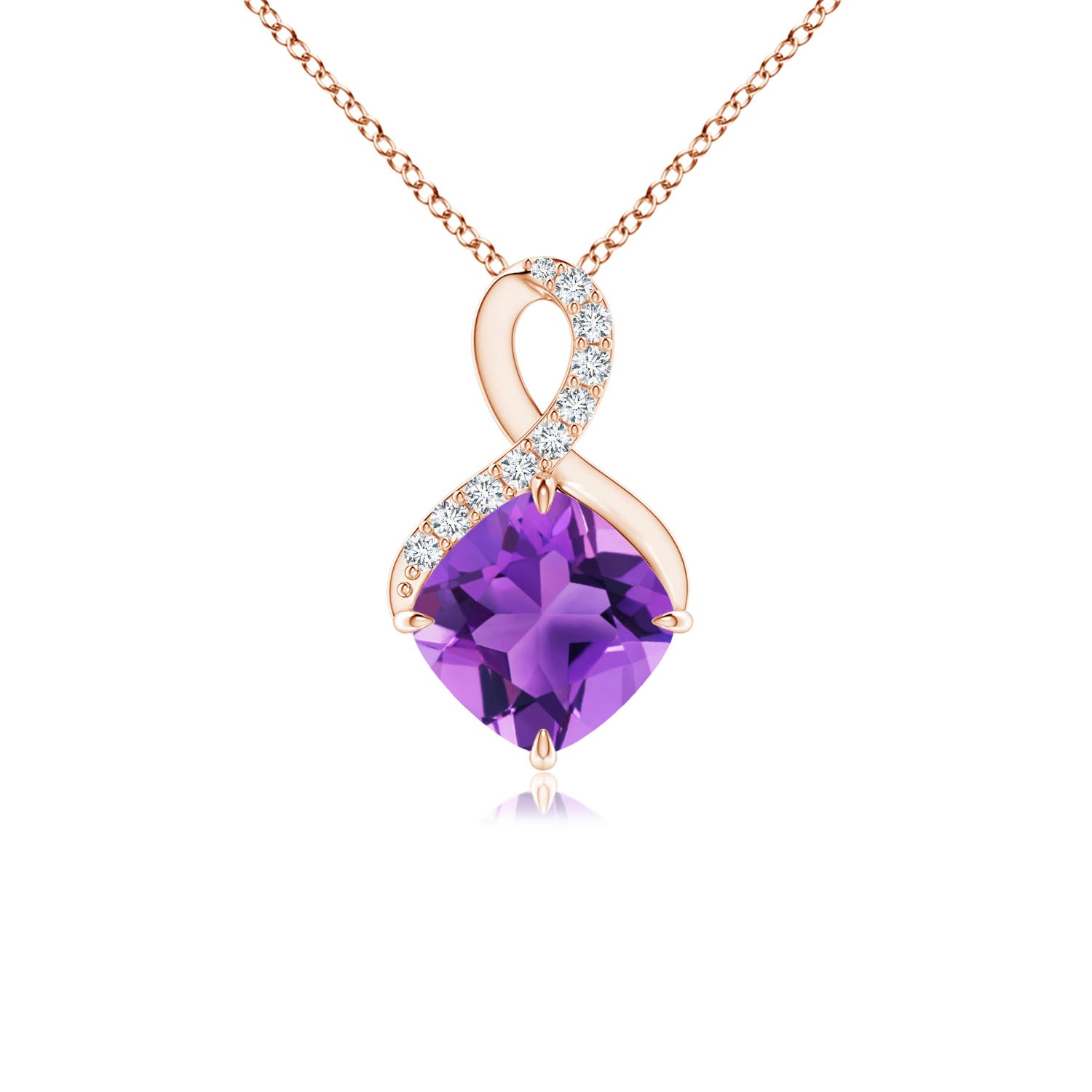 AAA - Amethyst / 0.84 CT / 14 KT Rose Gold