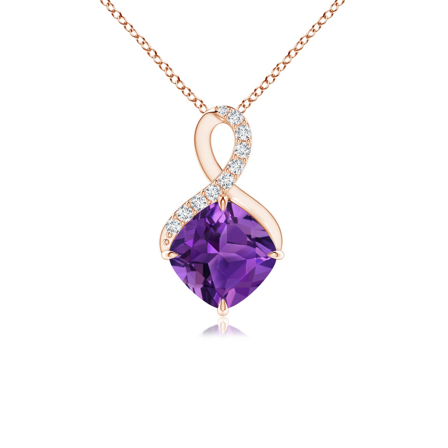 AAAA - Amethyst / 0.84 CT / 14 KT Rose Gold