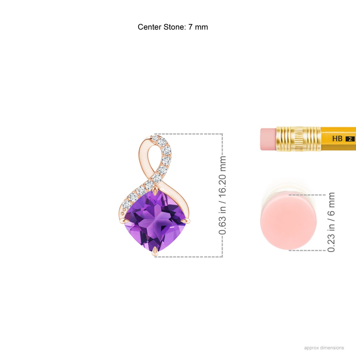 AAA - Amethyst / 1.41 CT / 14 KT Rose Gold