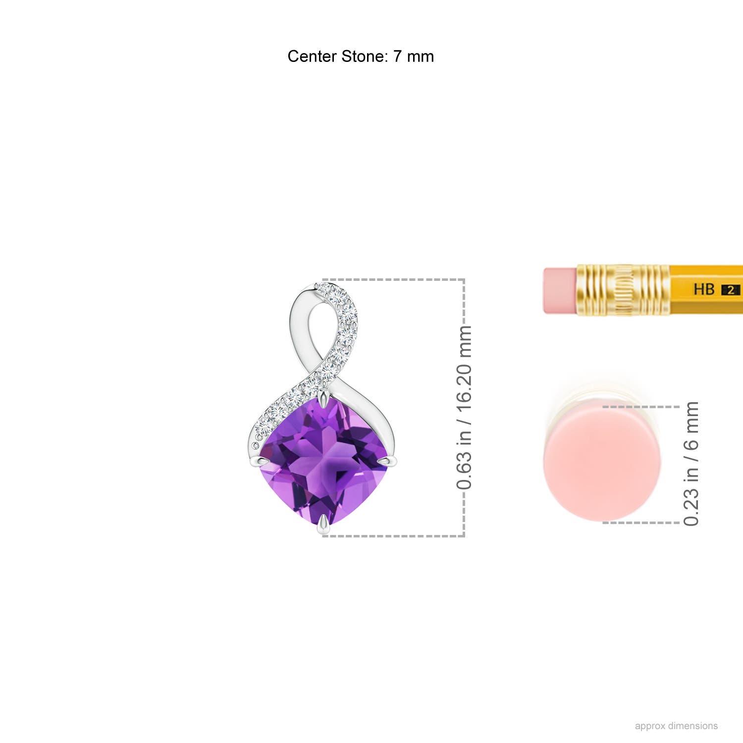 AAA - Amethyst / 1.41 CT / 14 KT White Gold