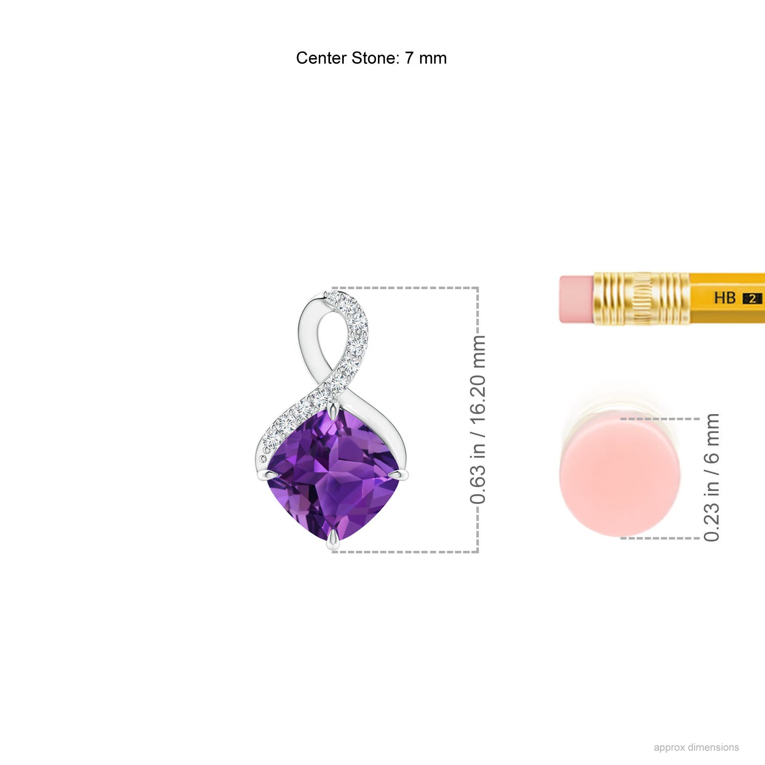 AAAA - Amethyst / 1.41 CT / 14 KT White Gold