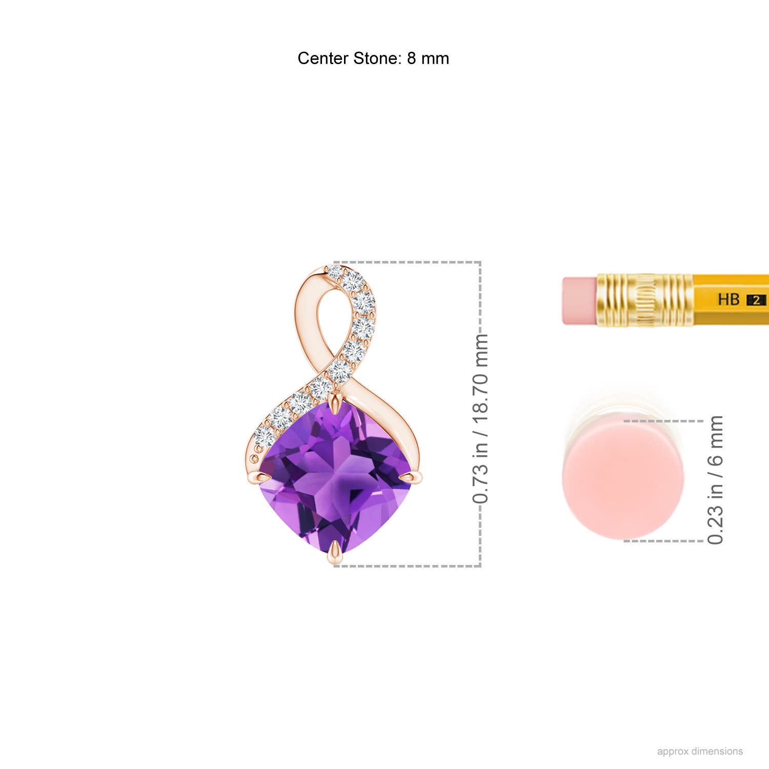 AAA - Amethyst / 2.29 CT / 14 KT Rose Gold