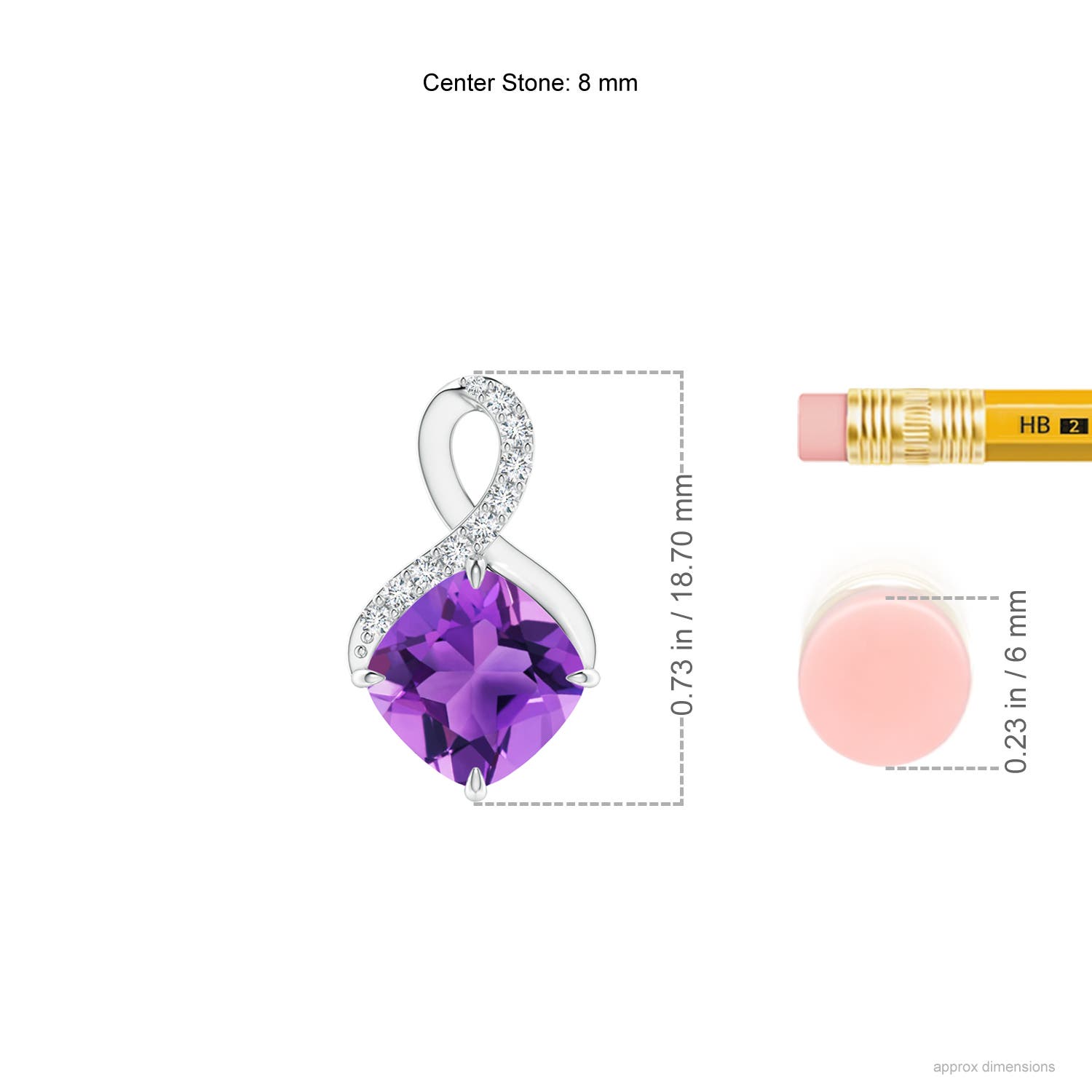 AAA - Amethyst / 2.29 CT / 14 KT White Gold