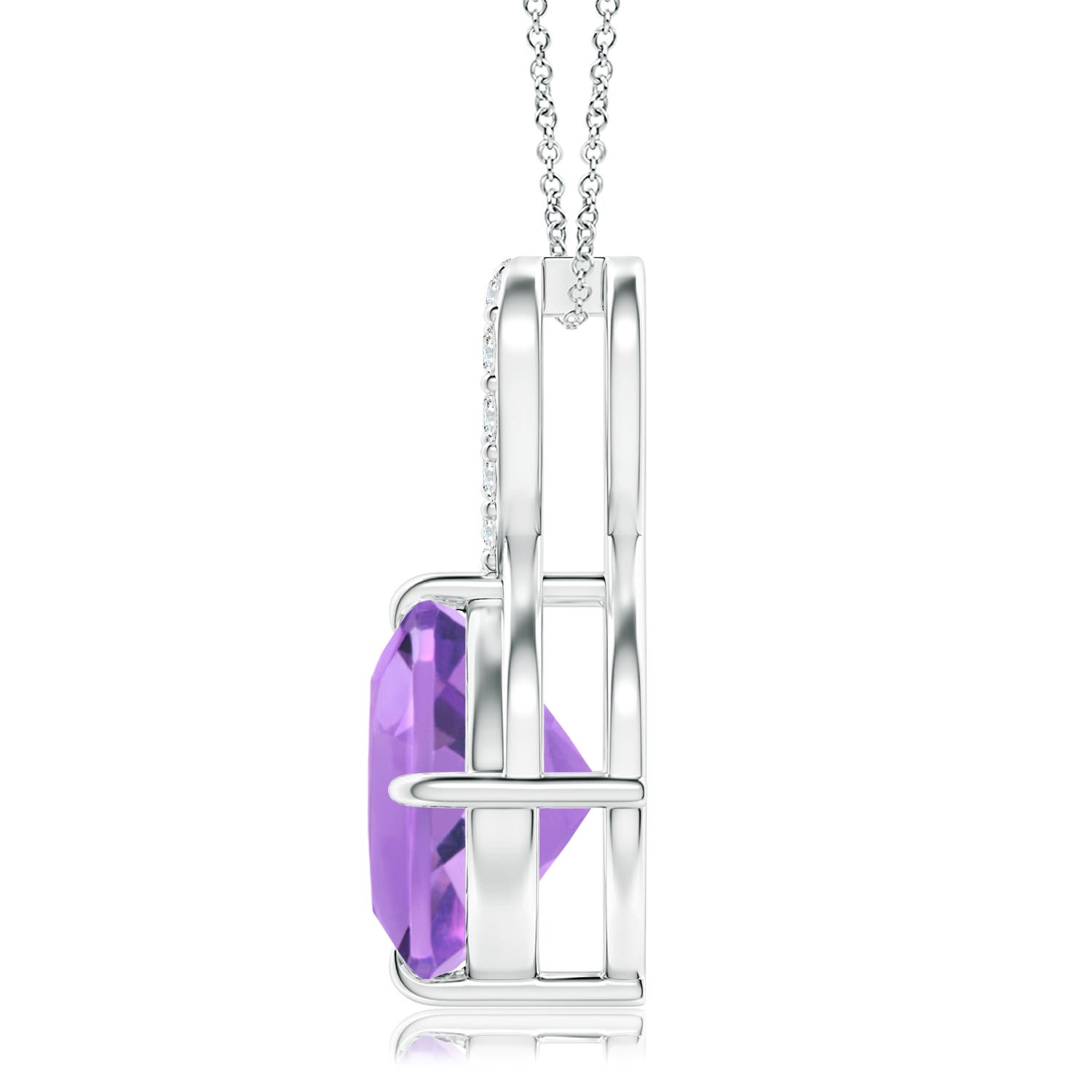 A - Amethyst / 3.21 CT / 14 KT White Gold