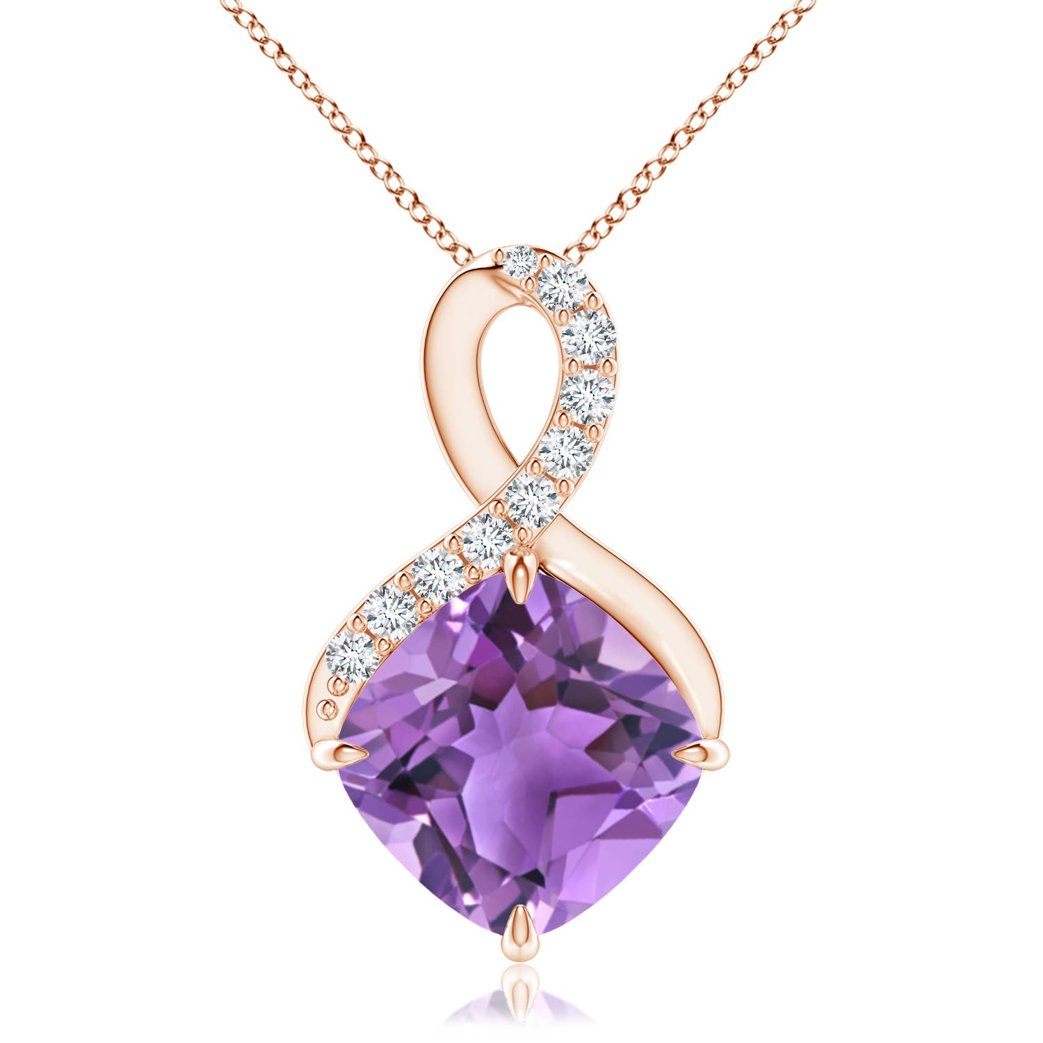 AA - Amethyst / 3.21 CT / 14 KT Rose Gold