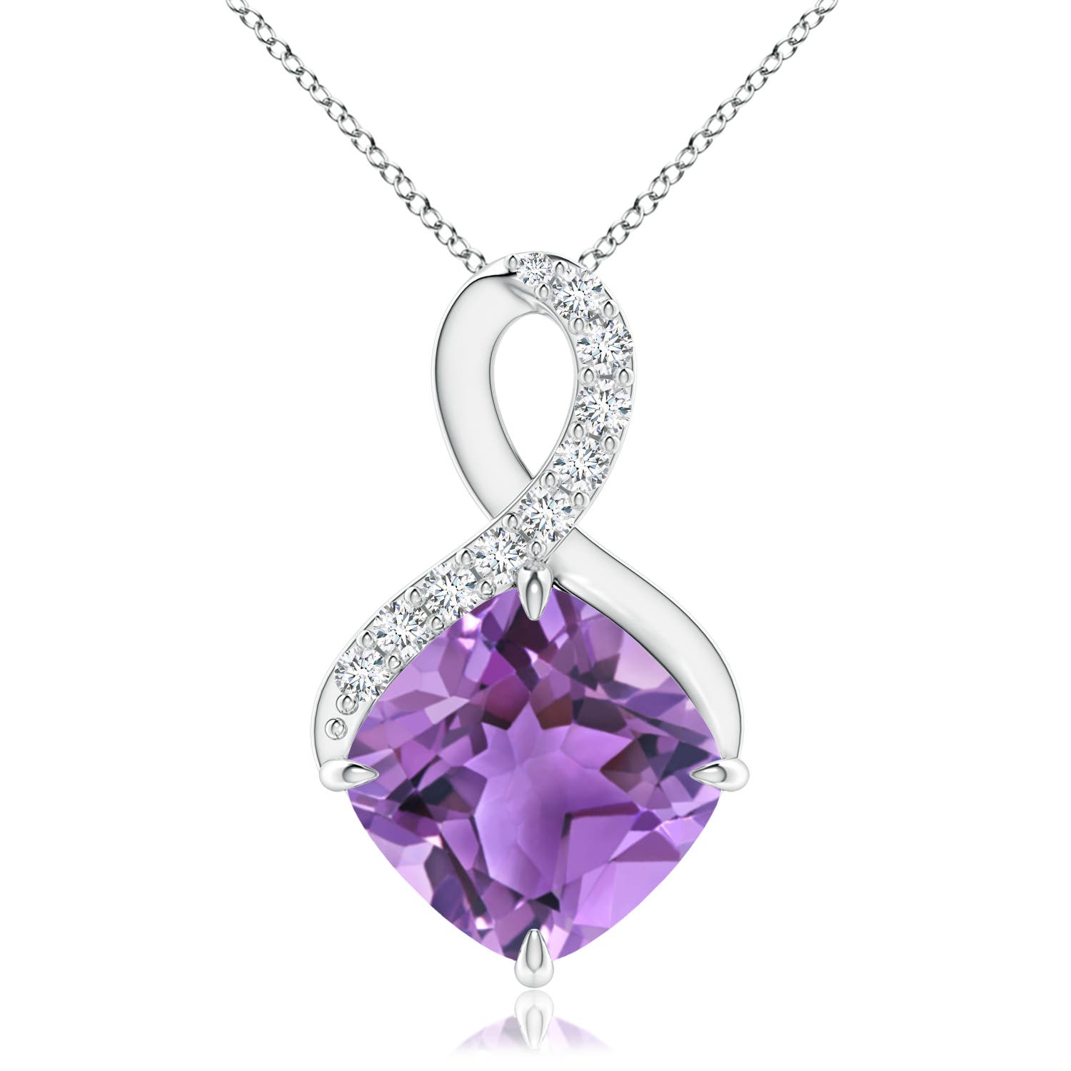 AA - Amethyst / 3.21 CT / 14 KT White Gold