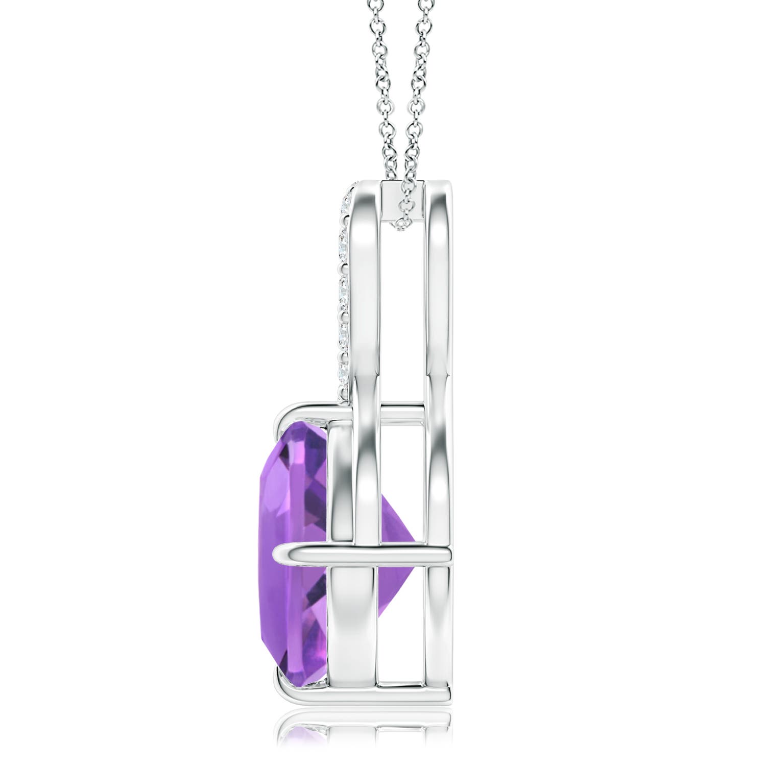 AA - Amethyst / 3.21 CT / 14 KT White Gold