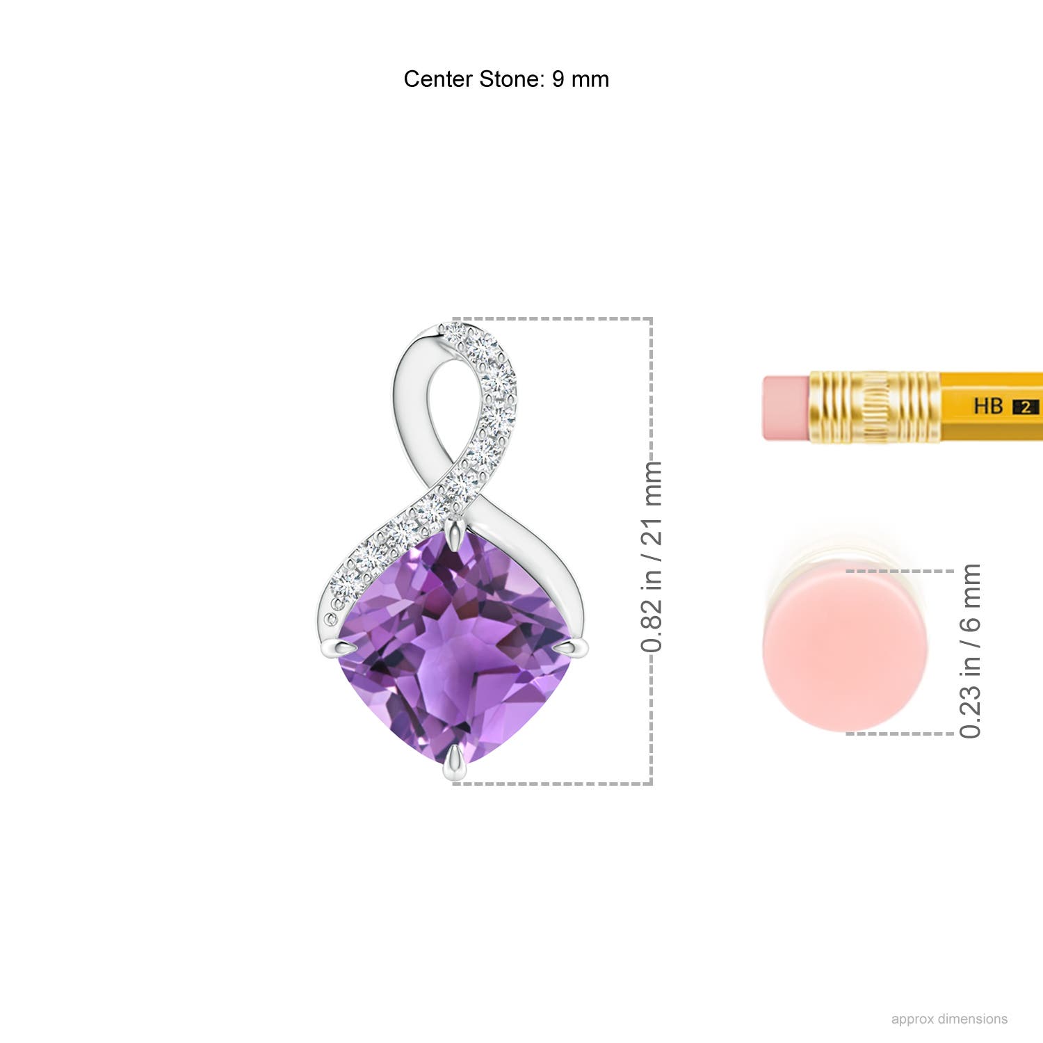 AA - Amethyst / 3.21 CT / 14 KT White Gold