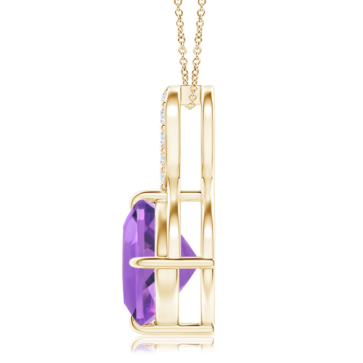 AA - Amethyst / 3.21 CT / 14 KT Yellow Gold