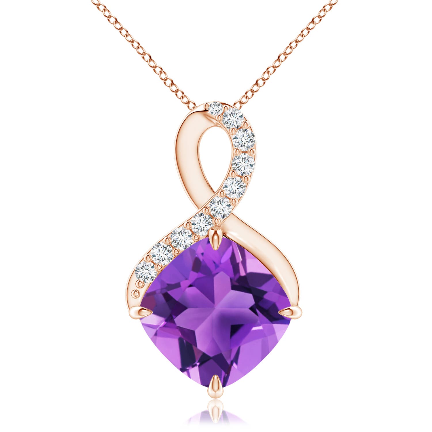 AAA - Amethyst / 3.21 CT / 14 KT Rose Gold