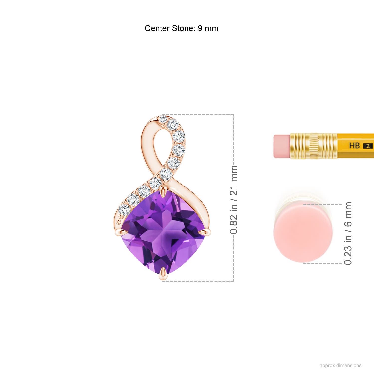 AAA - Amethyst / 3.21 CT / 14 KT Rose Gold