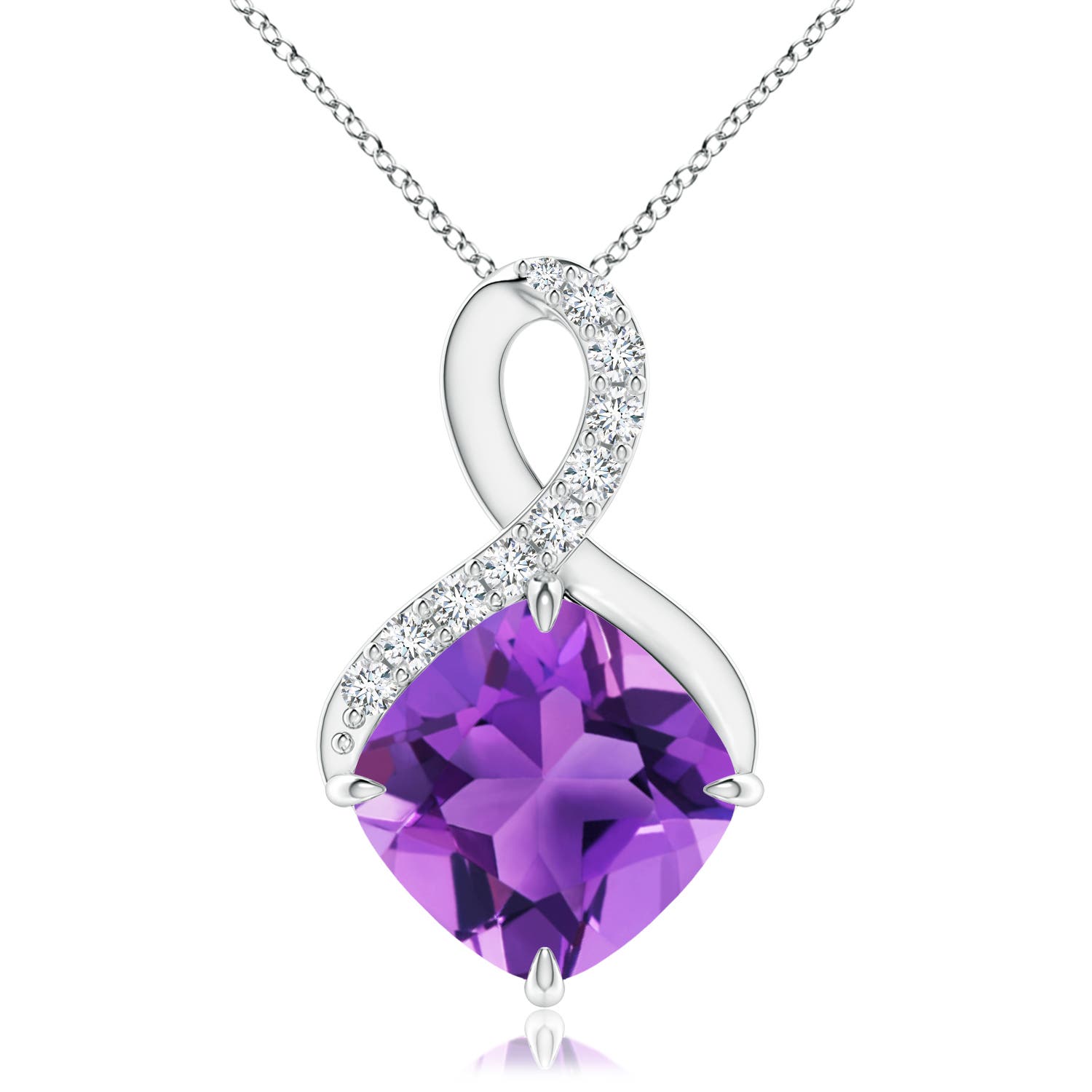 AAA - Amethyst / 3.21 CT / 14 KT White Gold