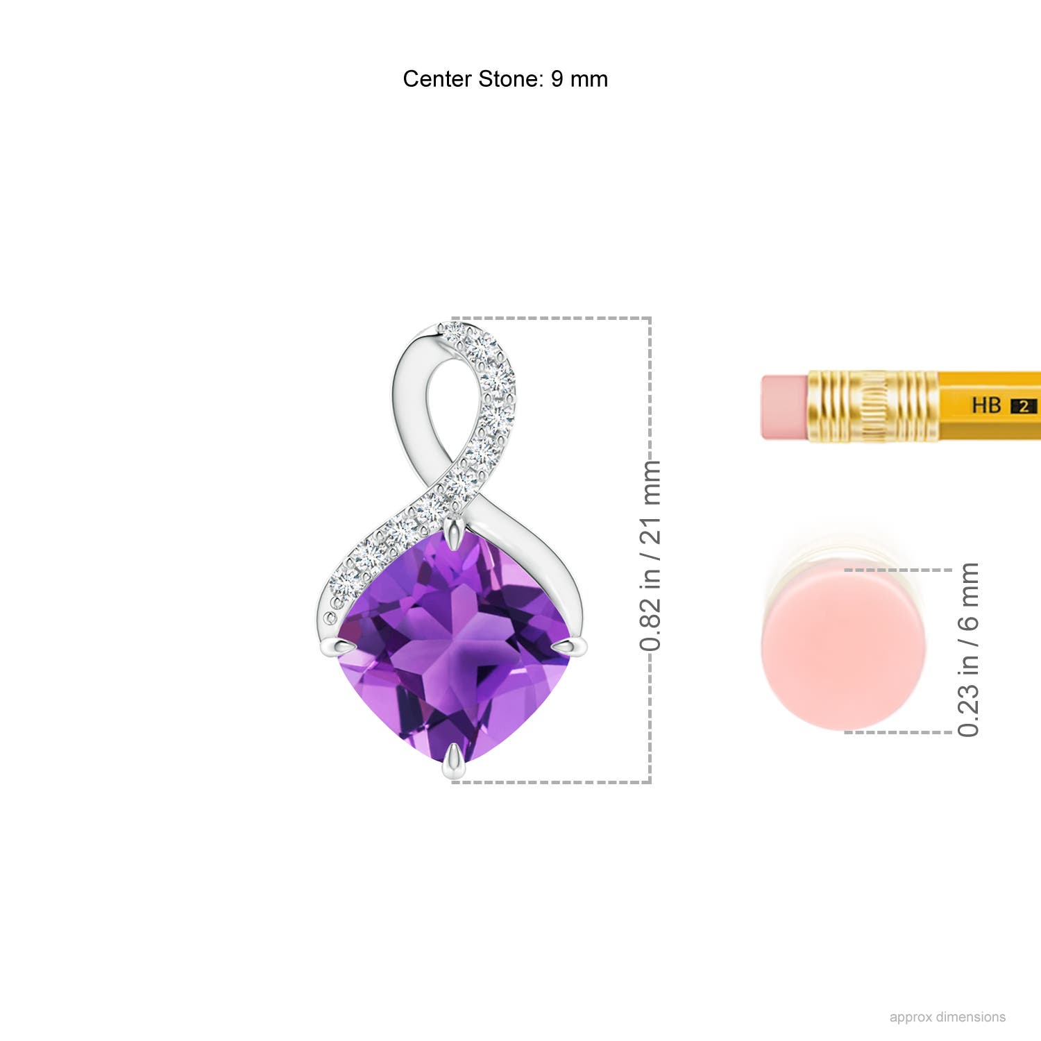 AAA - Amethyst / 3.21 CT / 14 KT White Gold